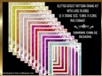 Glitter x 12 Frames size A5 Kit with Lace Filigree