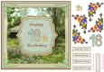 Happy 18th Birthday 8x8ins Decoupage Topper