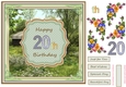 Happy 20th Birthday 8x8ins Decoupage Topper
