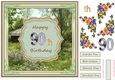 Happy 90th Birthday 8x8ins Decoupage Topper