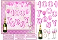Happy 100th Birthday Pink Balloons 7x7ins Decoupage Topper