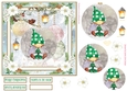 Christmas Vintage Baubles Decoupage 7x7ins Topper 21