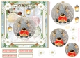 Christmas Vintage Baubles Decoupage 7x7ins Topper 22