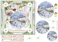 Christmas Vintage Baubles Decoupage 7x7ins Topper 26