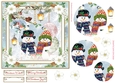 Christmas Vintage Baubles Decoupage 7x7ins Topper 27