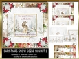 Christmas Snow Scene Vintage Mini Kit