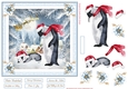 Christmas Penguins 7x7ins Topper 2