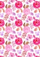 Pretty Shades of Pink Watercolour Floral Paper 2