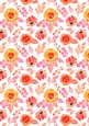Pretty Shades of Peach Watercolour Floral Paper 3