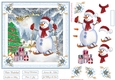 Christmas Snowman Fun 7x7ins Decoupage Topper 4