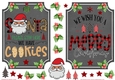 Christmas wordart 5x7ins x 2 Toppers 6