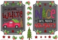 Christmas wordart 5x7ins x 2 Toppers 7
