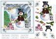Christmas Snowman Fun 7x7ins Decoupage Topper 6