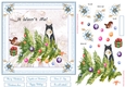 Christmas Tree Fun Decoupage 7x7ins Topper