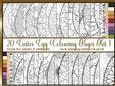 Easter Egg 20 x A4 colouring pages kit 1