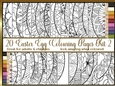 Easter Egg 20 x A4 colouring pages kit 2