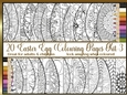 Easter Egg 20 x A4 colouring pages kit 3