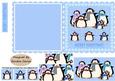 Christmas Penguins Scalloped Edge Card