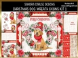 Christmas Dog Wreath 8x8ins Decoupage Mini Kit 1