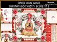 Christmas Dog Wreath 8x8ins Decoupage Mini Kit 3