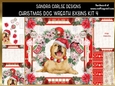 Christmas Dog Wreath 8x8ins Decoupage Mini Kit 4