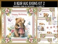 A Bear Hug 8x8ins Decoupage Topper with Matching Bookmarks Kit 2