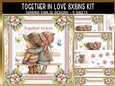 Together in love 8x8ins Decoupage Kit with Matching Bookmarks