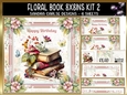 Floral Book 8x8ins Kit with Matching Bookmarks 2