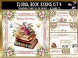 Floral Book 8x8ins Kit with Matching Bookmarks 4