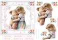 Teddy Cuddles 7x7ins Decoupage Topper 2