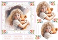 Teddy Cuddles 7x7ins Decoupage Topper 3