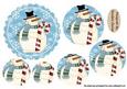 Snowman Scalloped Edge Topper