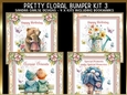 Pretty Floral 4 x 8x8ins Topper Mini kits No: 3