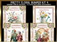 Pretty Floral 4 x 8x8ins Topper Mini Kits No:4