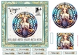 Virgo Birthday 7x7ins Decoupage Topper 3