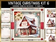 Vintage Christmas Northpole Decoupage 7x7ins kit 6