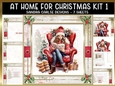 At Home for Christmas 7x7ins with lace edging kit 1