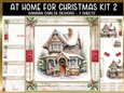 At Home for Christmas 7x7ins with lace edging kit 2