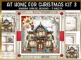 At Home for Christmas 7x7ins with lace edging kit 3