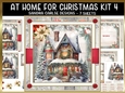 At Home for Christmas 7x7ins with lace edging kit 4