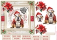 Santa Paws 7x7ins decoupage Topper 3 with 10 sentiments