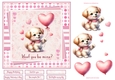 Woof you be mine 7x7ins Decoupage Topper
