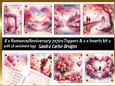 Romance & Anniversary 8 x 7x7ins Toppers & 2 x Inserts kit 2