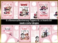 Fun & cheeky Romance & Anniversary 6 Toppers & 2 x Inserts kit