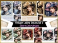 Vintage Ladies 6x6ins card front kit 2