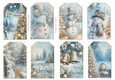 Christmas glitter 8 x gift tags sheet 1