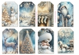 Christmas glitter 8 x gift tags sheet 2