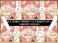 Pretty flowers 8x8ins topper kit 1