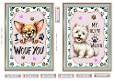 Doggie vibes 2 x 5x7ins toppers sheet 4