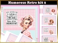 Humorous Retro 5 x 7x7ins Topper kit 2 with matching Inserts